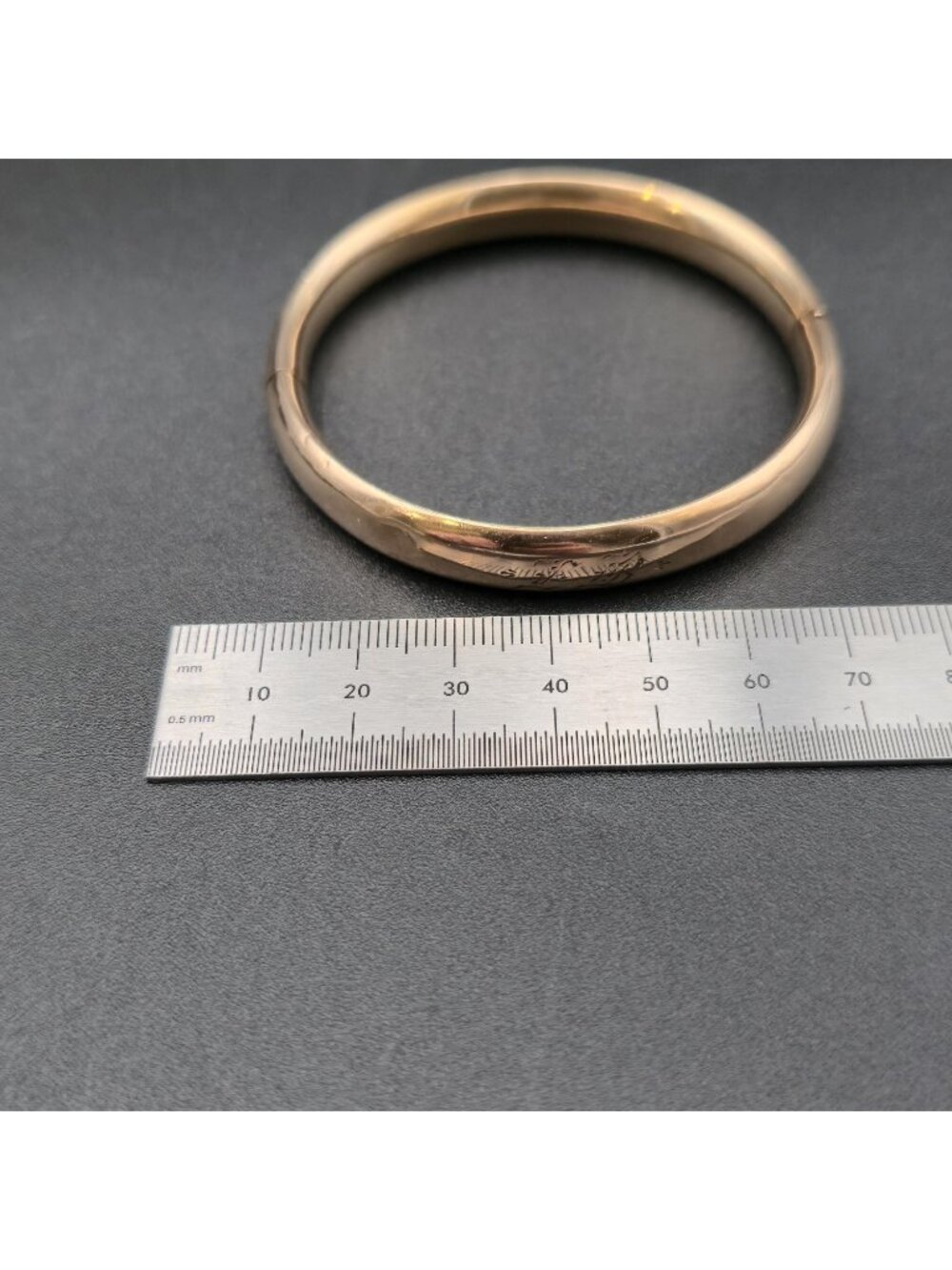 7 Inch George L Paine And Company E.B Initials Bangle Bracelet B1412 - Picture 8 of 9